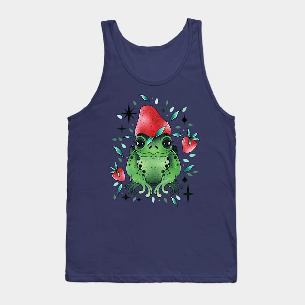 Strawberry frog Tank Top by Tex doodles 